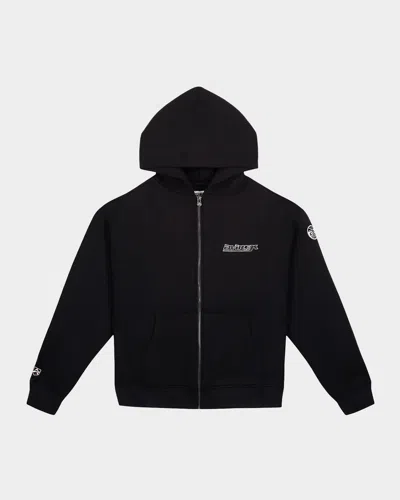 Avirex Men's Racer Full-zip Hoodie In Black