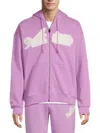 Avirex Men's Script Cotton-blend Hoodie In Purple