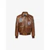 Avirex Mens Brown Vintage-patch A2 Leather Flight Jacket In Brown