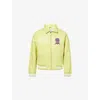 Avirex Mens  Icon Brand-motif Regular-fit Leather Jacket In Lime Green