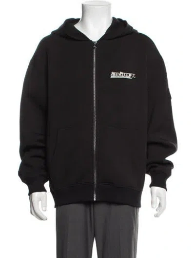 Pre-owned Avirex Open Front Long Sleeve Hoodie W/ Tags In Black