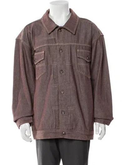 Pre-owned Avirex Plaid Print Utility Jacket In Neutral