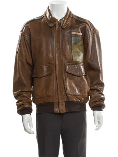 Pre-owned Avirex Vintage 1987 Utility Jacket In Brown
