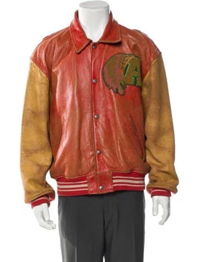 Pre-owned Avirex Vintage 1991 Denim Jacket In Red