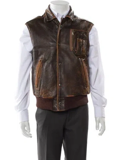 Pre-owned Avirex Vintage Late 1980's - Early 1990's Vest In Brown