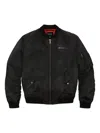 Avirex Zip Bomber Jacket In Black