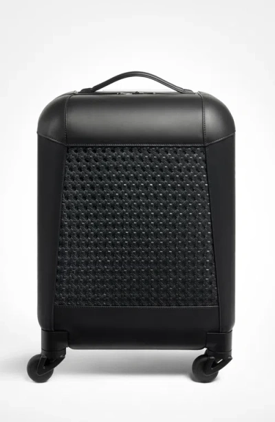 Aviteur Calfskin Lucite Handle Carry-on 19 Luggage In Black