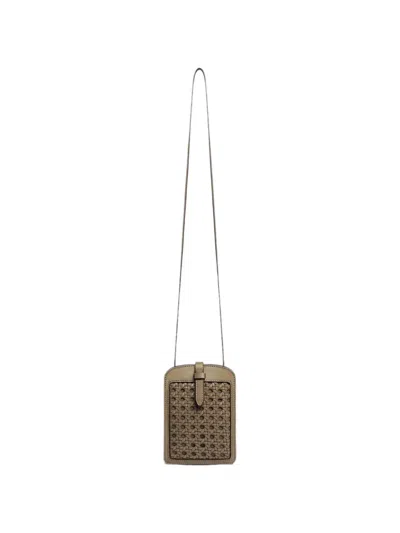 Aviteur Cannage Calfskin Phone Case In Neutrals