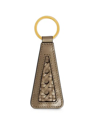 Aviteur Cannage Leather Keyring In Blue
