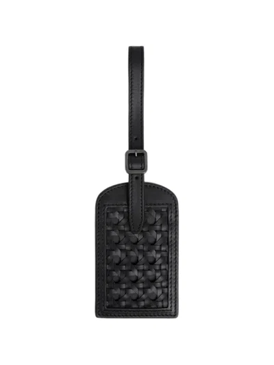 Aviteur Cannage Woven-leather Luggage Tag In Black