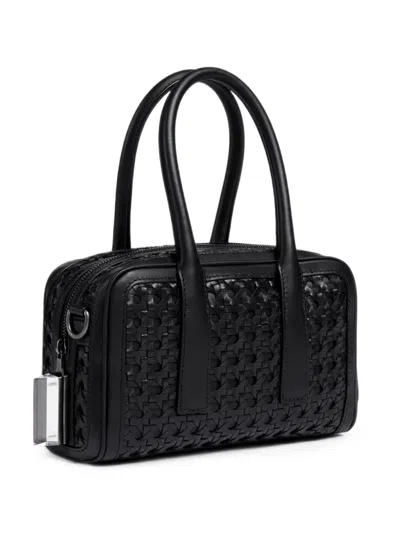 Aviteur Cristallino Cannage-weave Tote Bag In Black