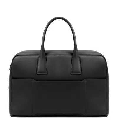 Aviteur Leather Cristallo Holdall In Black