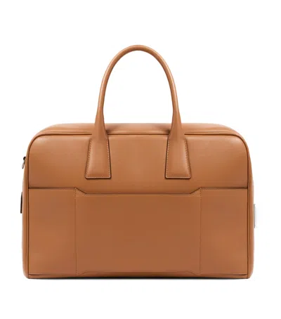 Aviteur Leather Cristallo Holdall In Brown