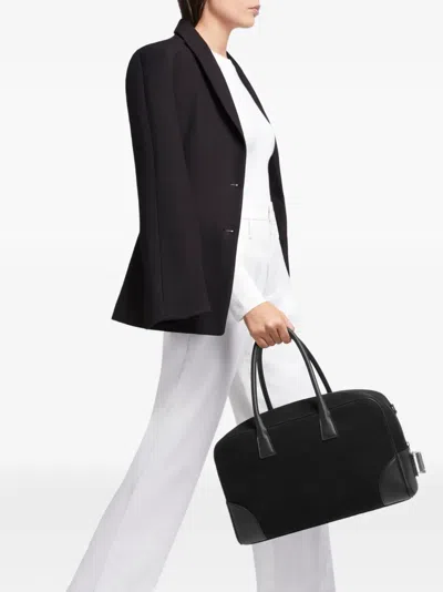 Aviteur Medium Cristallo Nubuck Holdall In Black