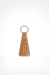 Aviteur Paglia Di Vienna Weave Calfskin Keyring In Brown