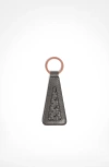 Aviteur Paglia Di Vienna Weave Calfskin Keyring In Gray