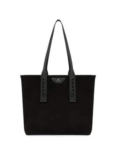 Aviteur Woven-handle Suede Tote Bag In Pattern