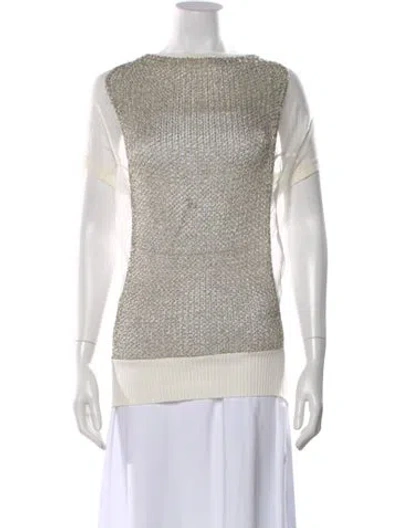 Pre-owned Aviu Crew Neck Short Sleeve Top In Multi