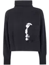 Aviu Embroidered High Turtle Neck Sweater In Blue