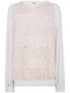 Aviu Feathers Embroidered Blouse In Neutral