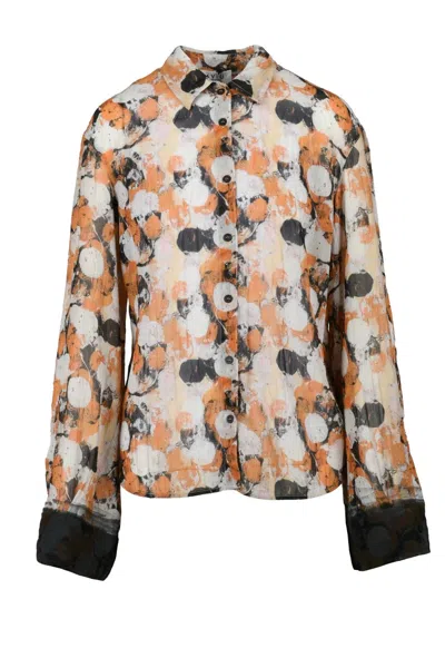 Aviu Fluid Abstract Pattern Shirt With Button-down Front In Animal Print
