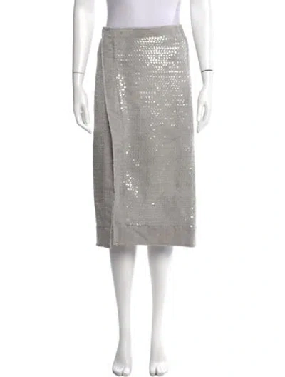 Pre-owned Aviu Knee-length Skirt In Gray