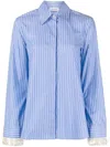 Aviu Striped Shirt With Paillettes In Blue