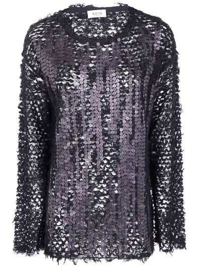 Aviu Plisse Pullover In Blue