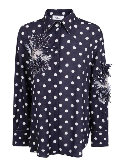 Aviu Pois Embroidered Shirt In Black