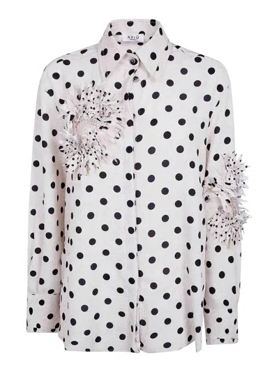 Aviu Pois Embroidered Shirt In Nude & Neutrals