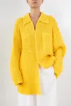 Aviu Raffia Over Jacket In Yellow In Yellow