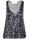 Aviu Sequin-embellished Open-knit Top