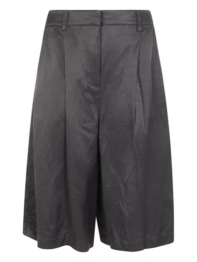 Aviu Satin Shorts In Black