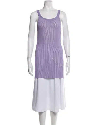 Pre-owned Aviu Scoop Neck Sleeveless Top W/ Tags In Purple