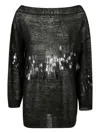 Aviu Sequin-embellished Sweater In Black