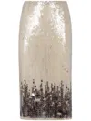 Aviu Sequin-embellished Midi Skirt In Gold