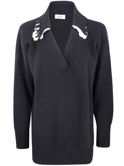 AVIU AVIU SEQUINS V NECK SWEATER