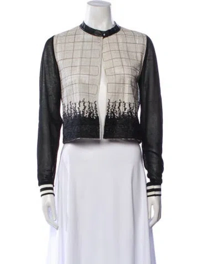 Pre-owned Aviu Striped Crew Neck Sweater In White