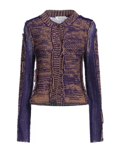 Aviu Aviù Woman Cardigan Purple Size 6 Wool, Acrylic, Polyamide, Mohair Wool