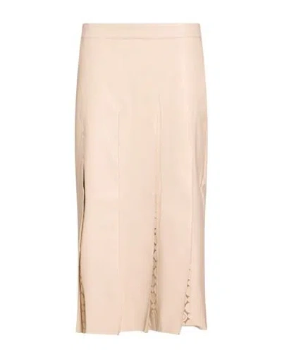 Aviu Aviù Woman Midi Skirt Beige Size 4 Polyurethane, Viscose