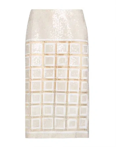 Aviu Aviù Woman Midi Skirt Beige Size 8 Polyester, Polyamide