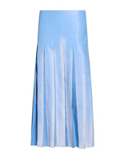 Aviu Aviù Woman Midi Skirt Light Blue Size 6 Polyurethane, Viscose