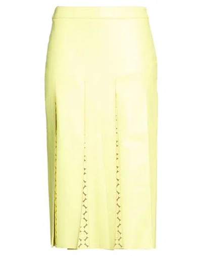 Aviu Aviù Woman Midi Skirt Pastel Yellow Size 6 Polyurethane, Viscose