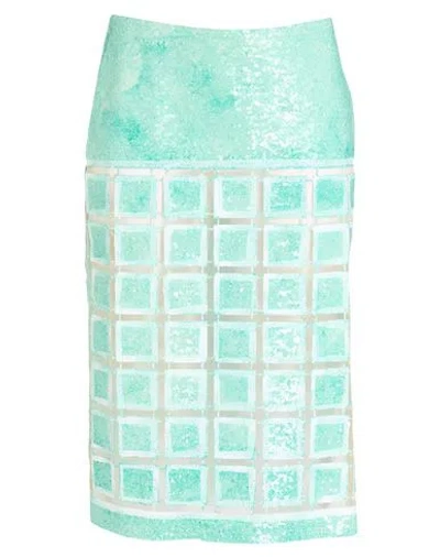 Aviu Aviù Woman Midi Skirt Turquoise Size 4 Polyester, Polyamide In Blue