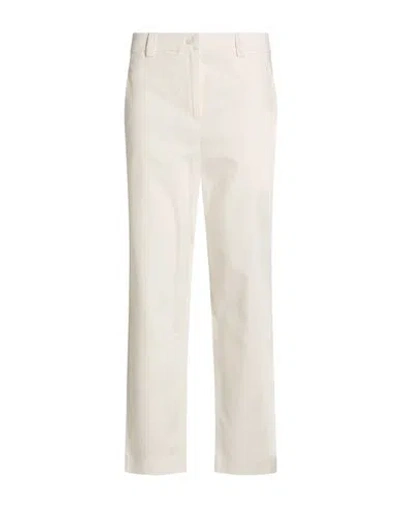 Aviu Aviù Woman Pants Off White Size 6 Cotton, Linen, Elastane In Neutral
