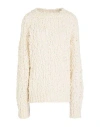 Aviu Aviù Woman Sweater Cream Size 8 Virgin Wool, Polyamide In Neutral