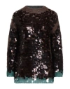 Aviu Aviù Woman Sweater Dark Brown Size 6 Virgin Wool, Acrylic, Polyamide, Mohair Wool In Brown