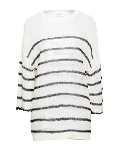 Aviu Aviù Woman Sweater Ivory Size 6 Linen, Polyamide In White