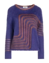 Aviu Aviù Woman Sweater Purple Size 6 Acrylic, Polyamide, Mohair Wool