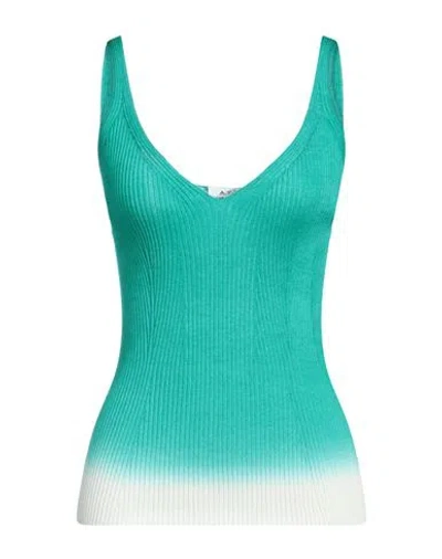 Aviu Aviù Woman Tank Top Green Size 6 Virgin Wool, Silk